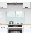 vidaXL Kitchen Backsplash Milk 80 x 50 cm Tempered Glass — Size: 80 x 50 x 0.8 cm