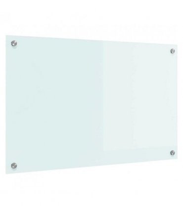 vidaXL Kitchen Backsplash Milk 80 x 50 cm Tempered Glass — Size: 80 x 50 x 0.8 cm
