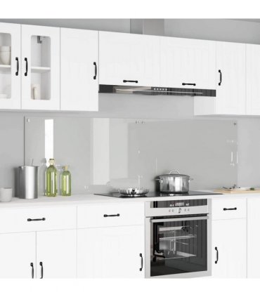 vidaXL Kitchen Backsplash 2 pcs Transparent 100 x 60 cm Tempered Glass — Size: 100 x 60 x 0.8 cm