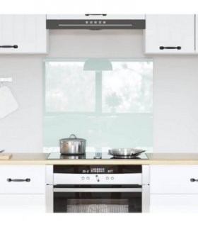 vidaXL Kitchen Backsplash Milk 70 x 60 cm Tempered Glass — Size: 70 x 60 x 0.8 cm