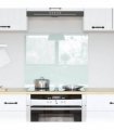 vidaXL Kitchen Backsplash Milk 70 x 60 cm Tempered Glass — Size: 70 x 60 x 0.8 cm