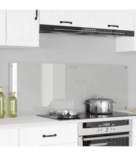 vidaXL Kitchen Backsplash 2 pcs Transparent 70 x 50 cm Tempered Glass — Size: 70 x 50 x 0.8 cm