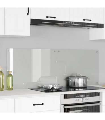 vidaXL Kitchen Backsplash 2 pcs Transparent 70 x 50 cm Tempered Glass — Size: 70 x 50 x 0.8 cm