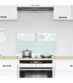 vidaXL Kitchen Backsplash Milk 70 x 40 cm Tempered Glass — Size: 70 x 40 x 0.8 cm