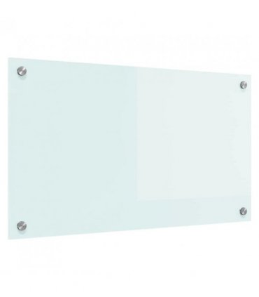 vidaXL Kitchen Backsplash Milk 70 x 40 cm Tempered Glass — Size: 70 x 40 x 0.8 cm
