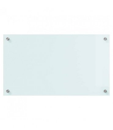 vidaXL Kitchen Backsplash Milk 70 x 40 cm Tempered Glass — Size: 70 x 40 x 0.8 cm
