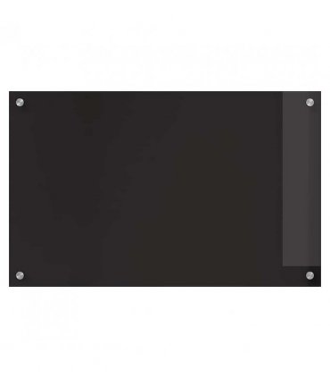 vidaXL Kitchen Backsplash 2 pcs Black 80 x 50 cm Tempered Glass — Size: 80 x 50 x 0.8 cm