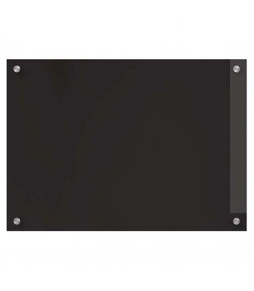 vidaXL Kitchen Backsplash 2 pcs Black 70 x 50 cm Tempered Glass — Size: 70 x 50 x 0.8 cm