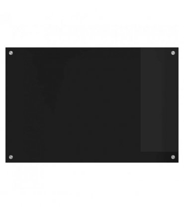vidaXL Kitchen Backsplash Black 90 x 60 cm Tempered Glass — Size: 90 x 60 x 0.8 cm