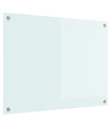 vidaXL Kitchen Backsplash Milk 80 x 60 cm Tempered Glass — Size: 80 x 60 x 0.8 cm