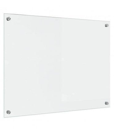 vidaXL Kitchen Backsplash Transparent 80 x 60 cm Tempered Glass — Size: 80 x 60 x 0.8 cm