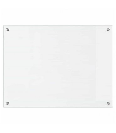 vidaXL Kitchen Backsplash Transparent 80 x 60 cm Tempered Glass — Size: 80 x 60 x 0.8 cm