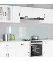 vidaXL Kitchen Backsplash 2 pcs White 100 x 50 cm Tempered Glass — Colour: Milk, Size: 100 x 50 x 0.8 cm