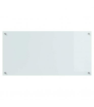 vidaXL Kitchen Backsplash 2 pcs White 100 x 50 cm Tempered Glass — Colour: Milk, Size: 100 x 50 x 0.8 cm