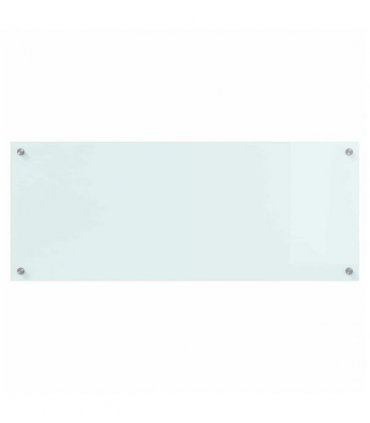 vidaXL Kitchen Backsplash Milk 100 x 40 cm Tempered Glass — Size: 100 x 40 x 0.8 cm
