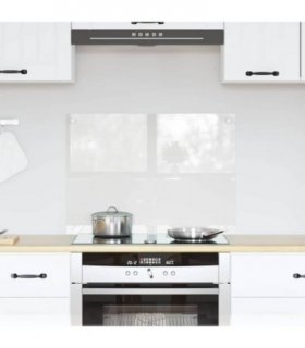 vidaXL Kitchen Backsplash Transparent 70 x 50 cm Tempered Glass — Size: 70 x 50 x 0.8 cm