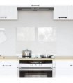 vidaXL Kitchen Backsplash Transparent 70 x 50 cm Tempered Glass — Size: 70 x 50 x 0.8 cm