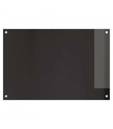 vidaXL Kitchen Backsplash 2 pcs Black 90 x 60 cm Tempered Glass — Size: 90 x 60 x 0.8 cm