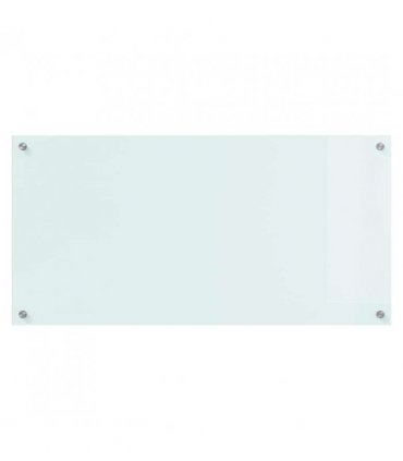 vidaXL Kitchen Backsplash Milk 100 x 50 cm Tempered Glass — Size: 100 x 50 x 0.8 cm