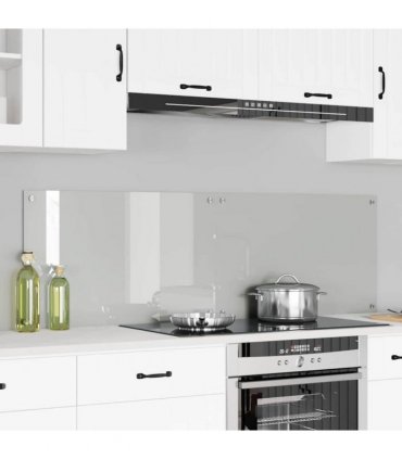 vidaXL Kitchen Backsplash 2 pcs Transparent 80 x 50 cm Tempered Glass — Size: 80 x 50 x 0.8 cm