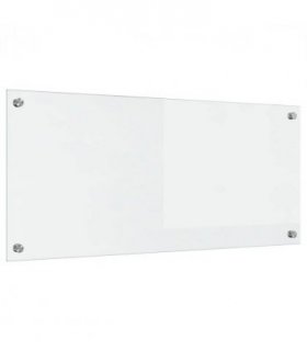 vidaXL Kitchen Backsplash Transparent 90 x 40 cm Tempered Glass — Size: 90 x 40 x 0.8 cm
