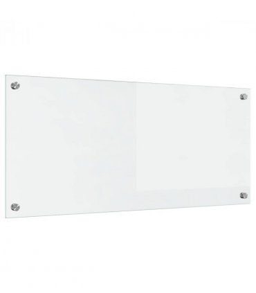 vidaXL Kitchen Backsplash Transparent 90 x 40 cm Tempered Glass — Size: 90 x 40 x 0.8 cm