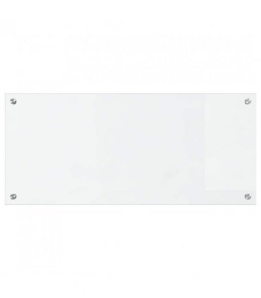 vidaXL Kitchen Backsplash Transparent 90 x 40 cm Tempered Glass — Size: 90 x 40 x 0.8 cm