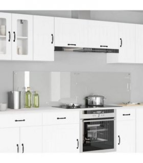 vidaXL Kitchen Backsplash 2 pcs Transparent 100 x 50 cm Tempered Glass — Size: 100 x 50 x 0.8 cm