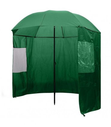 vidaXL Fishing Umbrella Green 240x210 cm — Size: 240 x 210 cm