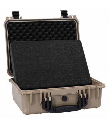 vidaXL Hard Luggage Case with Storage Sand 40.5 x 33 x 17.5 cm