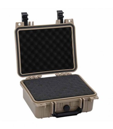 vidaXL Hard Luggage Case with Storage Sand 27 x 24.5 x 12.5 cm