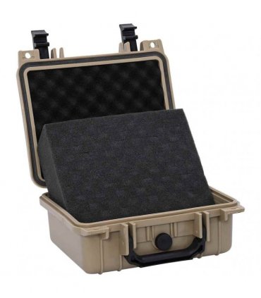 vidaXL Hard Luggage Case with Storage Sand 27 x 24.5 x 12.5 cm