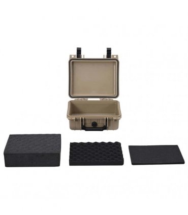 vidaXL Hard Luggage Case with Storage Sand 27 x 24.5 x 12.5 cm