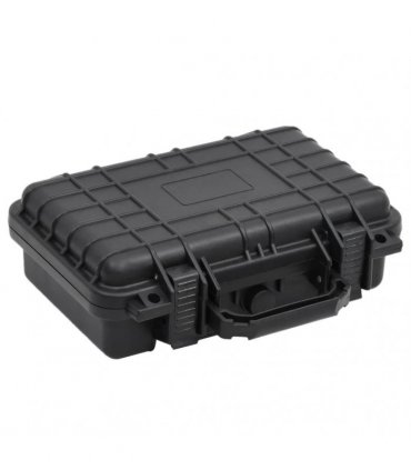 vidaXL Portable Flight Case Black 30x22x10 cm PP — Size: 30 x 22 x 10 cm