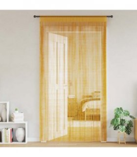 vidaXL String Curtains 2 pcs Gold 100x250 cm — Size: 100 cm