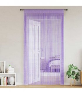 vidaXL String Curtains 2 pcs Purple 140x250 cm — Size: 140 cm