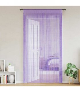 vidaXL String Curtains 2 pcs Purple 100x250 cm — Size: 100 cm
