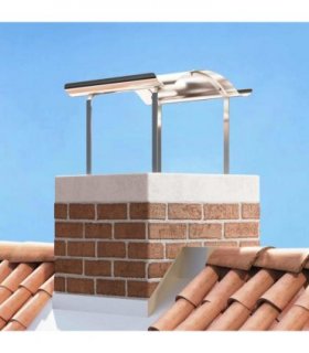 vidaXL Chimney Cowl Silver 59.5 x 50 x 36.5 cm Stainless Steel — Size: 50 x 59.5 x 36.5 cm