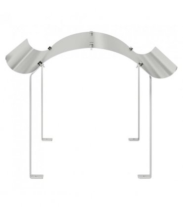 vidaXL Chimney Cowl Silver 59.5 x 50 x 36.5 cm Stainless Steel — Size: 50 x 59.5 x 36.5 cm