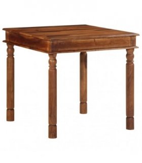 vidaXL Dining Table 80x80x77 cm Solid Wood Acacia — Size: 80 x 80 x 77 cm