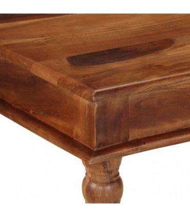 vidaXL Dining Table 80x80x77 cm Solid Wood Acacia — Size: 80 x 80 x 77 cm