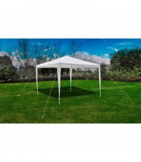 vidaXL 3 x 3m Pyramid-Roof Garden Gazebo Pavilion — Colour: white, Size: 3 x 3 m
