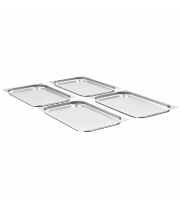 vidaXL Gastronorm Containers 4 pcs GN 1/1 20 mm Stainless Steel — Size: 530 x 325 x 20 mm