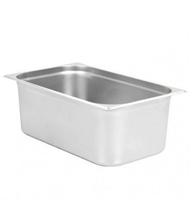 vidaXL Gastronorm Containers 2 pcs GN 1/1 200 mm Stainless Steel — Size: 530 x 325 x 200 mm