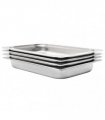vidaXL Gastronorm Containers 4 pcs GN 1/1 65 mm Stainless Steel — Size: 530 x 325 x 65 mm