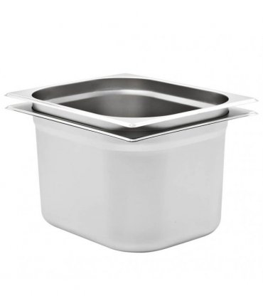 vidaXL Gastronorm Containers 2 pcs GN 1/2 200 mm Stainless Steel — Size: 325 x 265 x 200 mm