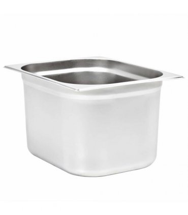 vidaXL Gastronorm Containers 2 pcs GN 1/2 200 mm Stainless Steel — Size: 325 x 265 x 200 mm
