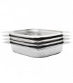 vidaXL Gastronorm Containers 4 pcs GN 1/2 65 mm Stainless Steel — Size: 325 x 265 x 65 mm