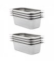 vidaXL Gastronorm Containers 8 pcs GN 1/3 100 mm Stainless Steel — Size: 325 x 176 x 100 mm