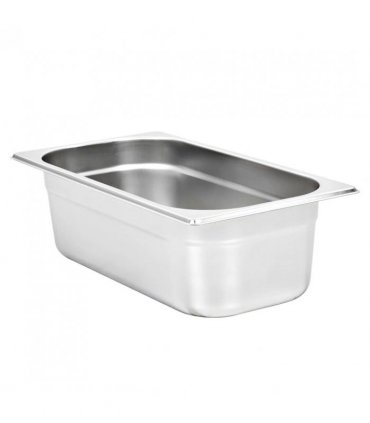vidaXL Gastronorm Containers 8 pcs GN 1/3 100 mm Stainless Steel — Size: 325 x 176 x 100 mm